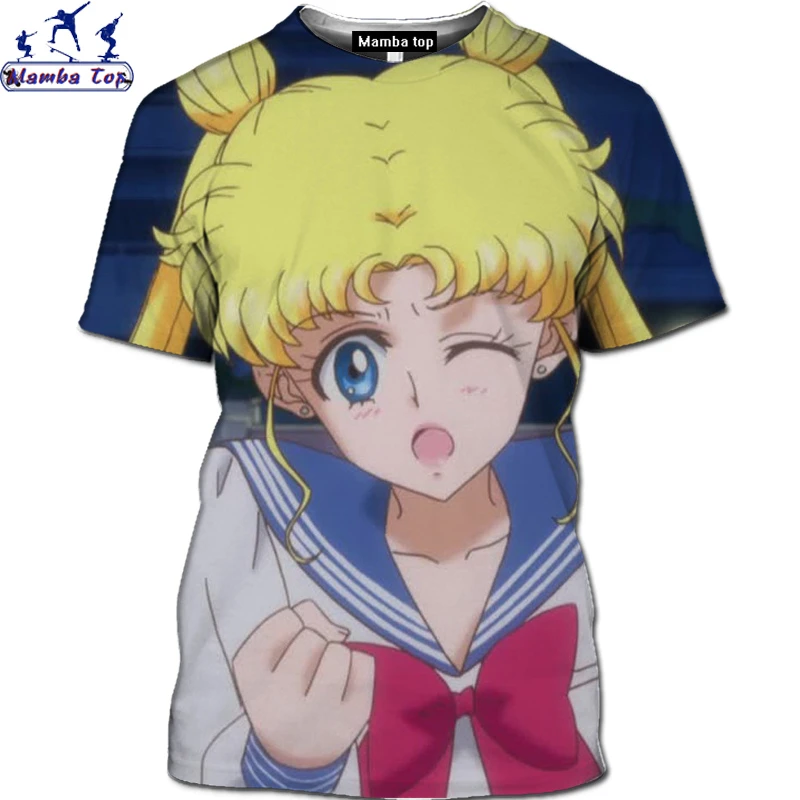 Mamba Top Kawaii Anime Sailor Moon T Shirt Campus Student Beautiful Girl Shirt Animal Cat T Shirt Harajuku Loli Men S T Shirt T Shirts Aliexpress