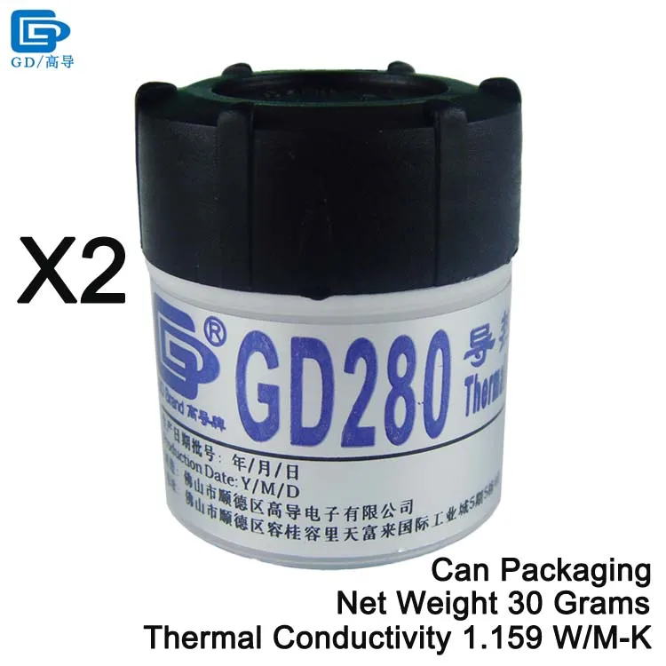 GD280-CN30 2 Pieces GD280 теплоотвод пластырь соединения Термальность смазочная паста силикон белый CN30 CN150 CN1000 SSY1 SY1 SY3 SY7 SY15 SY30 - Цвет лезвия: GD280-CN30 2 Pieces