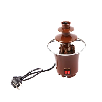 

3-Tier Chocolate Fondue Stainless Steel Chocolate Fountain with EU Plug (Coffee)