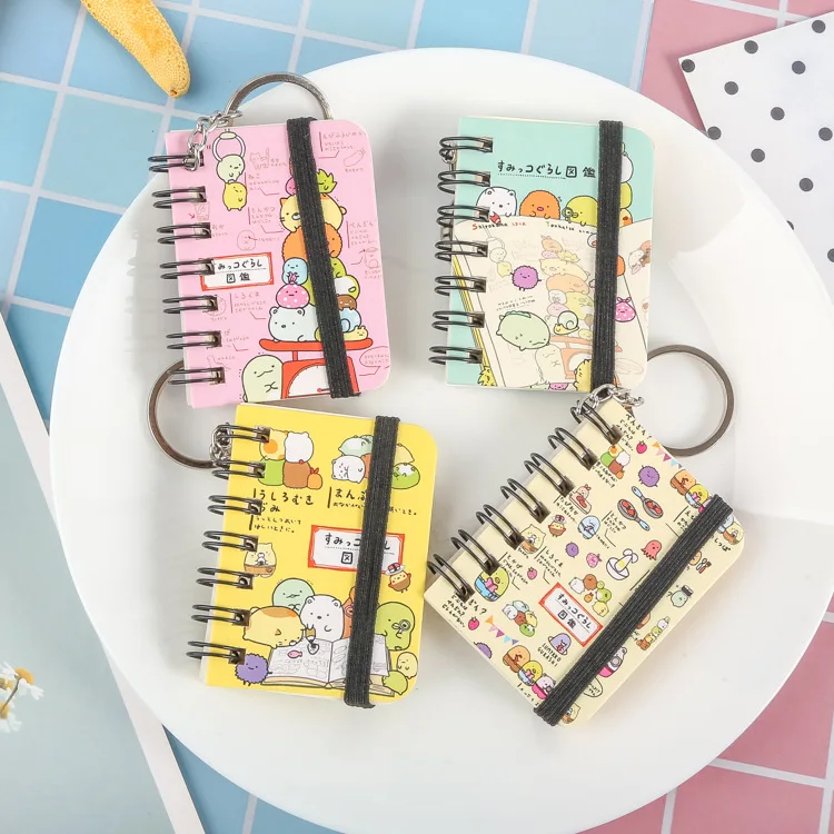 43% Japanese corner creature cartoon cute mini message note book with coil buckle pendant diary randomly prepare WJ01 | Игрушки и хобби