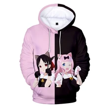 Kaguya sama: o amor é guerra 3d hoodie tendência da moda homem/mulher moletom com capuz casual harajuku moletom roupas