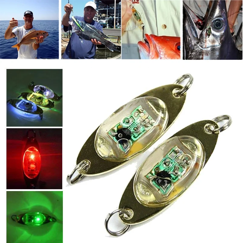 Artificial LED Underwater Eye Shape Fishing Lure Attract Bait Fish Light Tools