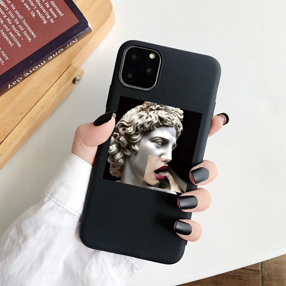 Для iphone 11 чехол Мона Лиза арт Давид Мягкий силиконовый чехол для телефона чехол для Apple iphone 5S SE 6 6s 7 8 Plus XR XS 11Pro Max чехол - Цвет: 08