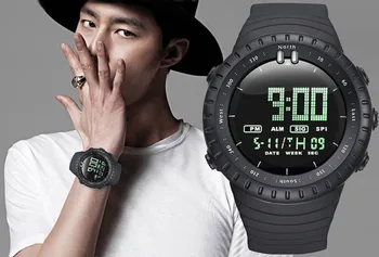 

Luxury Men's LCD Digital Watches Outdoor Life Waterproof Sports Clock Rubber Wrist Watch Men Luxury Stopwatch Date Clock relogio