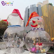 6 метров высота надувной Рождество прозрачный пузырь Снеговик модель Индивидуальные ПВХ x-рождество украшения