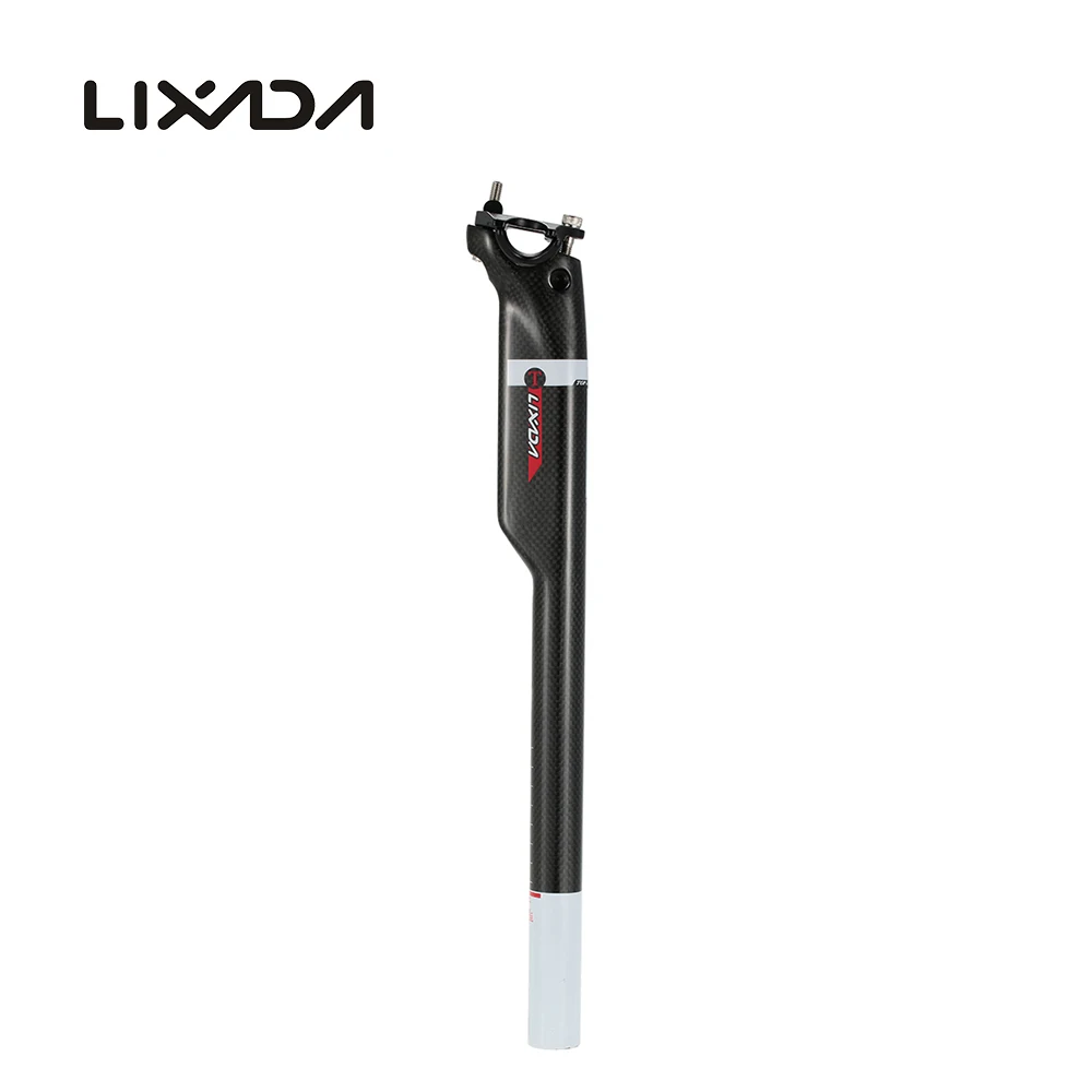 Lixada 3K Carbon Fiber Bicycle Seatpost Saddle Post MTB Mountain Road Bike Seat Tube Bike Cycling Seatpost 27.2mm/30.8mm/31.6mm