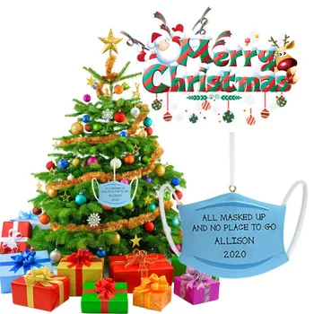 

Diy Personalized Quarantine Face Mask Baby Decorating Christmas Tree Ornament Рождество 2020 Christmas Decorations For Home