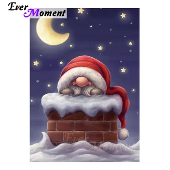 

Ever Moment Diamond Art Painting Christmas Cartoon Santa Claus DIY Full Square Drills Festival Craft Decoration For Giving 4Y908