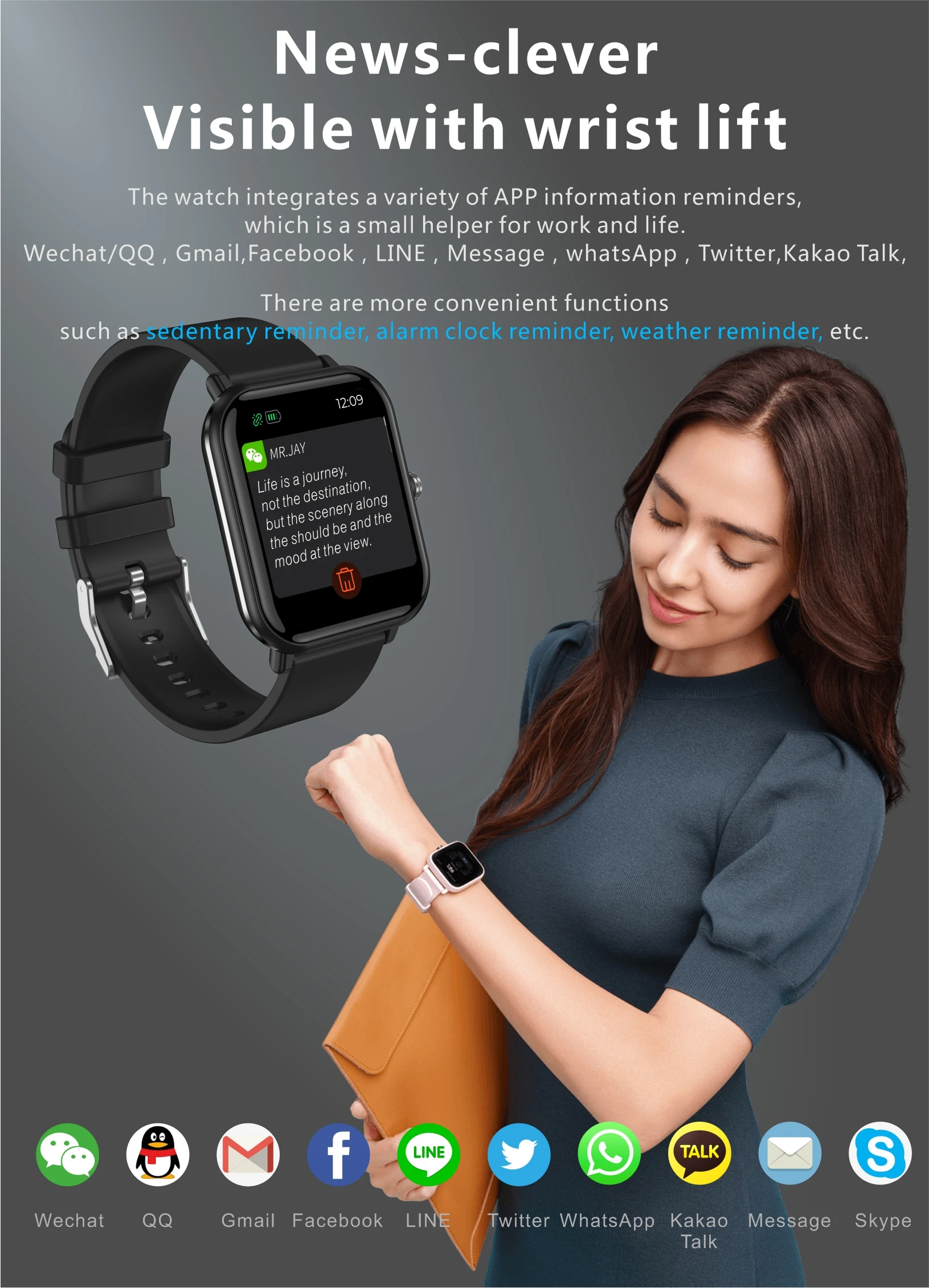 2021 Newest Smartwatch Body Temperature Detection Fitness Tracker Watches Bluetooth Weather Forecast IP68 Waterproof Smart Watch