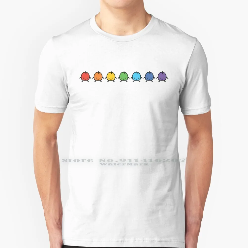 Rainbow Junimo Stardew Valley T Shirt 100% Puro Cotone Stardew Valley Stardew Valley Game Cute Farm Junimo Pixel Videogiochi
