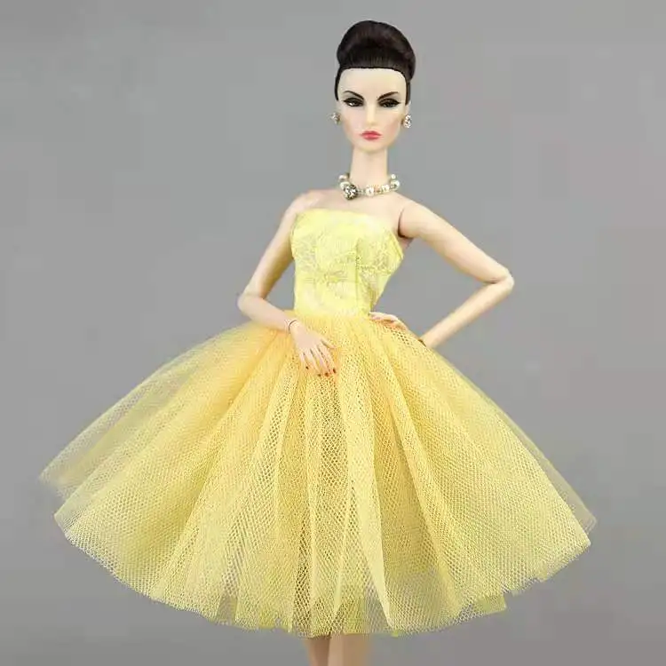 Vestido de noite clássico para bonecas Barbie, Vestidos de boneca, Roupas  puramente manuais, 1:6 BJD Acessórios, Girl Gifts