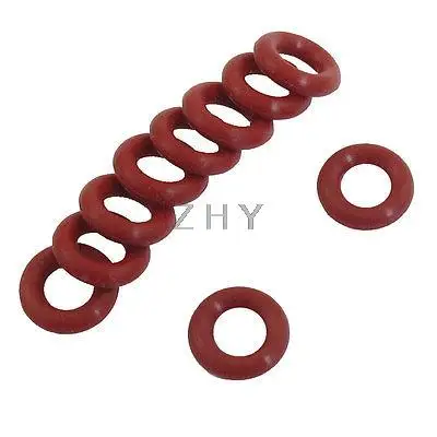

10 Pcs Red Rubber 9mm x 2mm Oil Seal O Rings Gaskets Washers