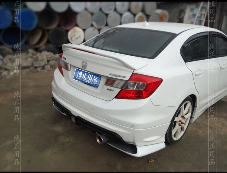 Подходит для Honda Civic 9/9. 5 ABS клип-на удар-бесплатно SI стиль задний спойлер заднего крыла 12-16