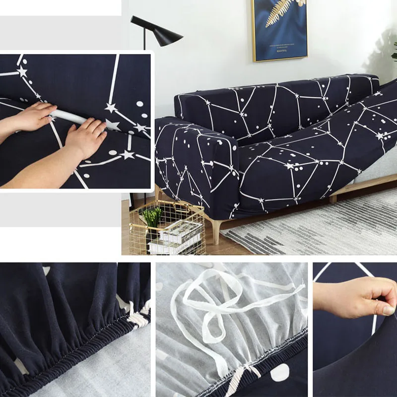 Stretch Slipcovers Sofa Cover for Living Room Slip-resistant Sectional Elastic Couch Cover Sofa Towel Single/Two/Three/Four Seat