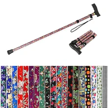 Практичная Складная регулируемая трость легкий вес легко складывается костыль алюминиевый треккинг многоцветный Полюс открытый альпеншток