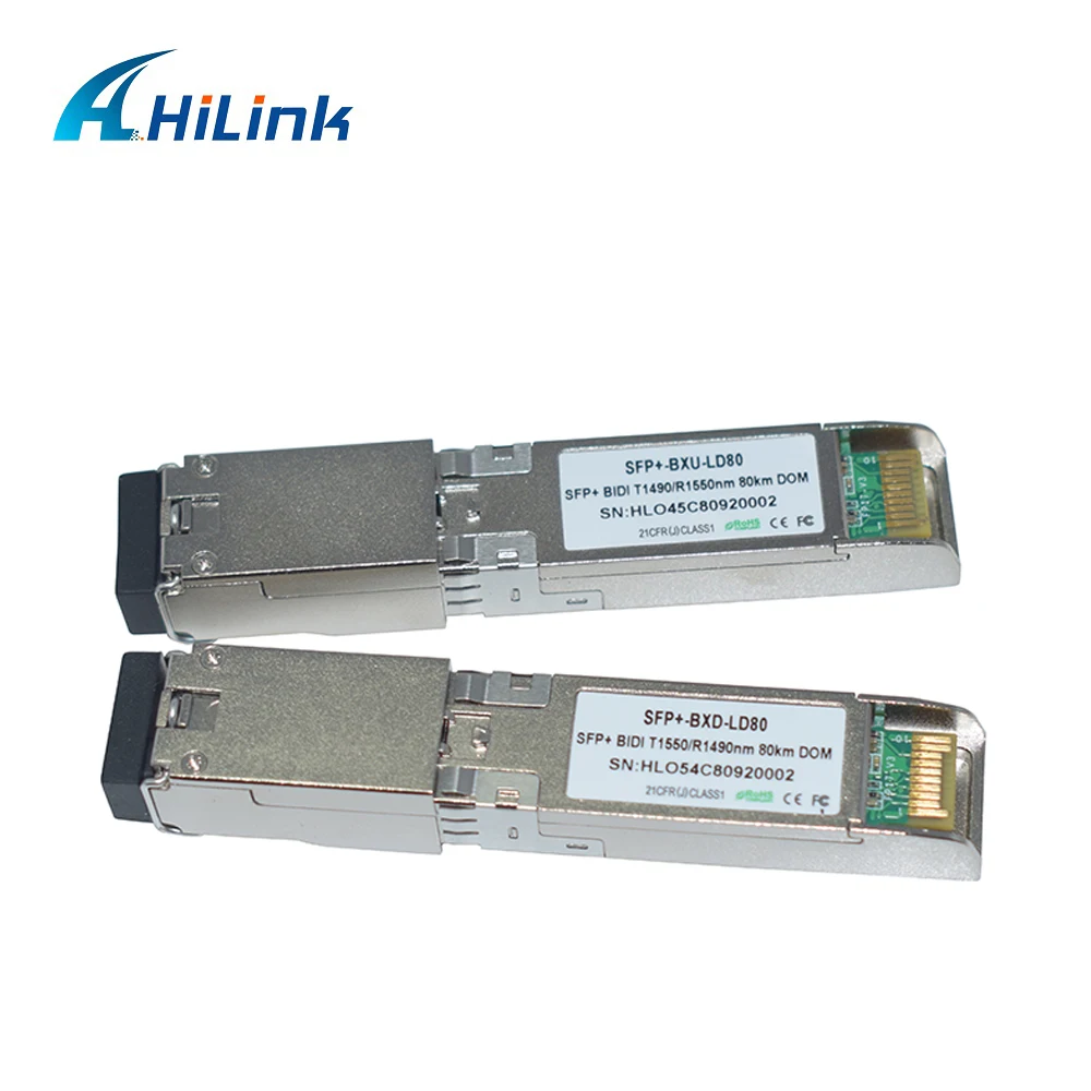 Одноядерный WDM модуль приемопередатчика 10G 1490 нм/1550 нм 80 км DOM BiDi SFP+ LC