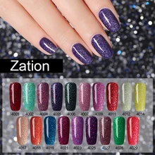 Zation 젤 폴란드어 uv led 매니큐어 세미 베르니 영구 젤 바니시 탑 5ml 네온 매니큐어 세미 퍼머넌트 탑 코트(China)