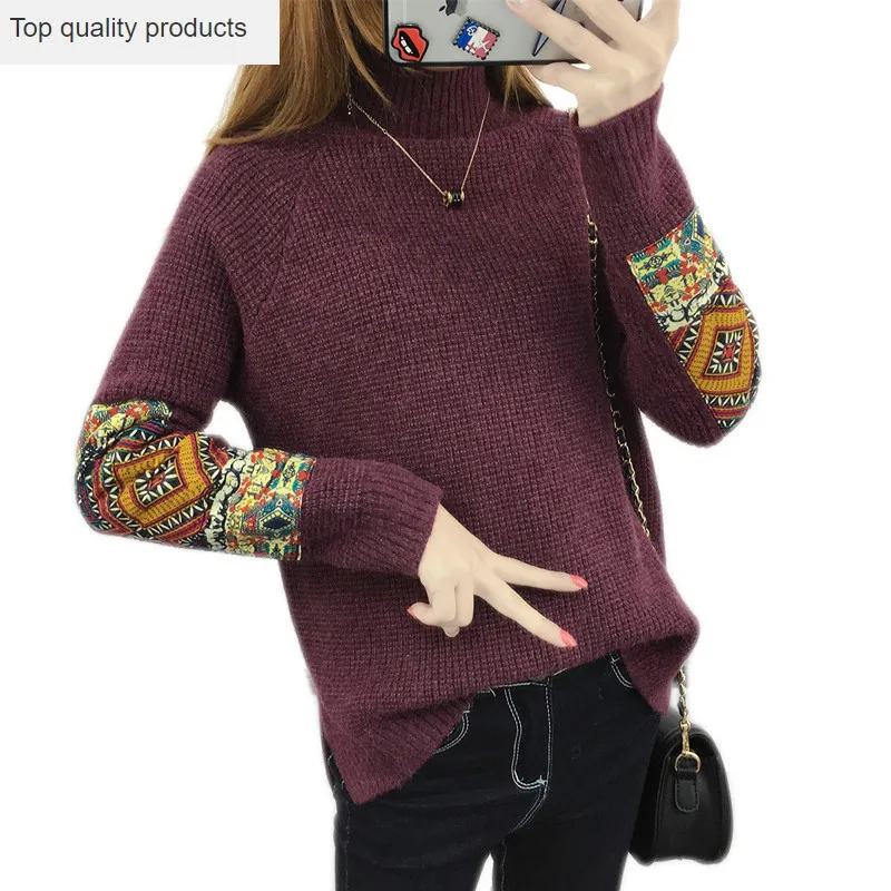 Свитер женский пуловер 2020 новинка осень и зима водолазка модный тонкий вязаный