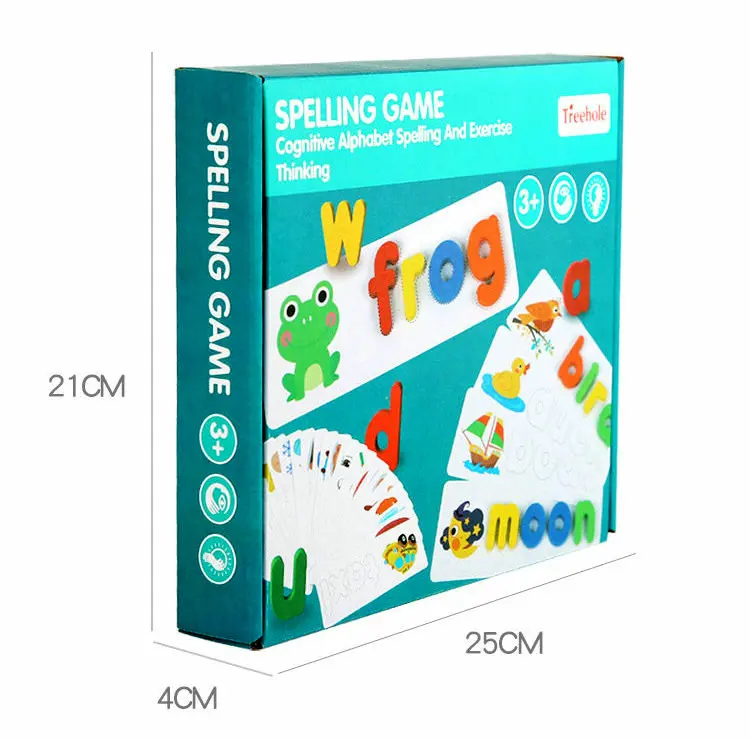 Carta de Madeira Blocos de Letra Ortografia Inglês Palavras Bebê Scrabble Letras 56 28 Modelo Duplo Cartões Crianças Aprendizagem Brinquedos Puzzles 18 Computers & Electronics