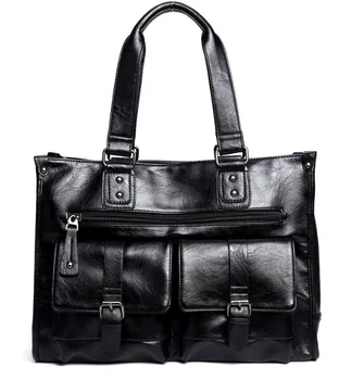 

High Quality Soft Leather Briefcase Large Capacity Business Handbags Multifunctionn Exquisite Shoulder Bags Bolso Hombre DF360