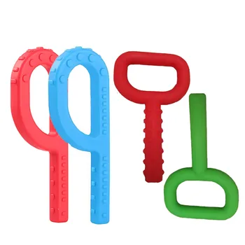 

Silicone P Key Shaped Oral Motor Chew Toys Smooth Textured Teether Chewing Tube Sensory Tool for Autism Special Needs
