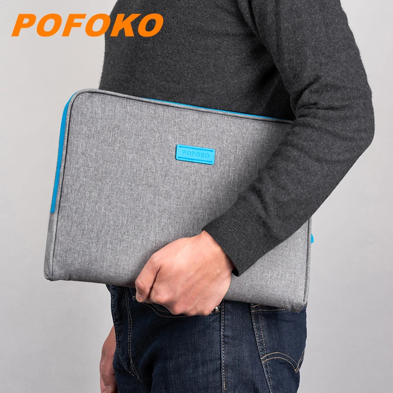 Pofoko бренд ПК ноутбука сумка для 12 &quot 13&quot 14 15 15.6 дюймов Водонепроницаемый рукава