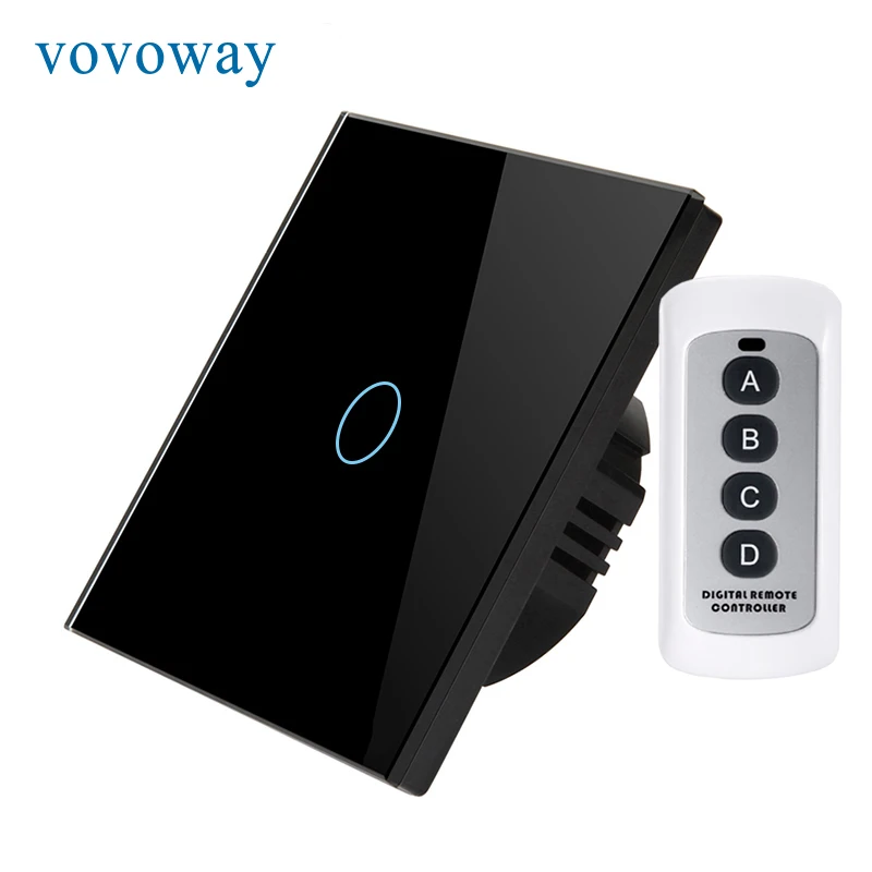 Vovoway ЕС сенсорный выключатель RF433MHz беспроводной пульт дистанционного управления света переключатель 1