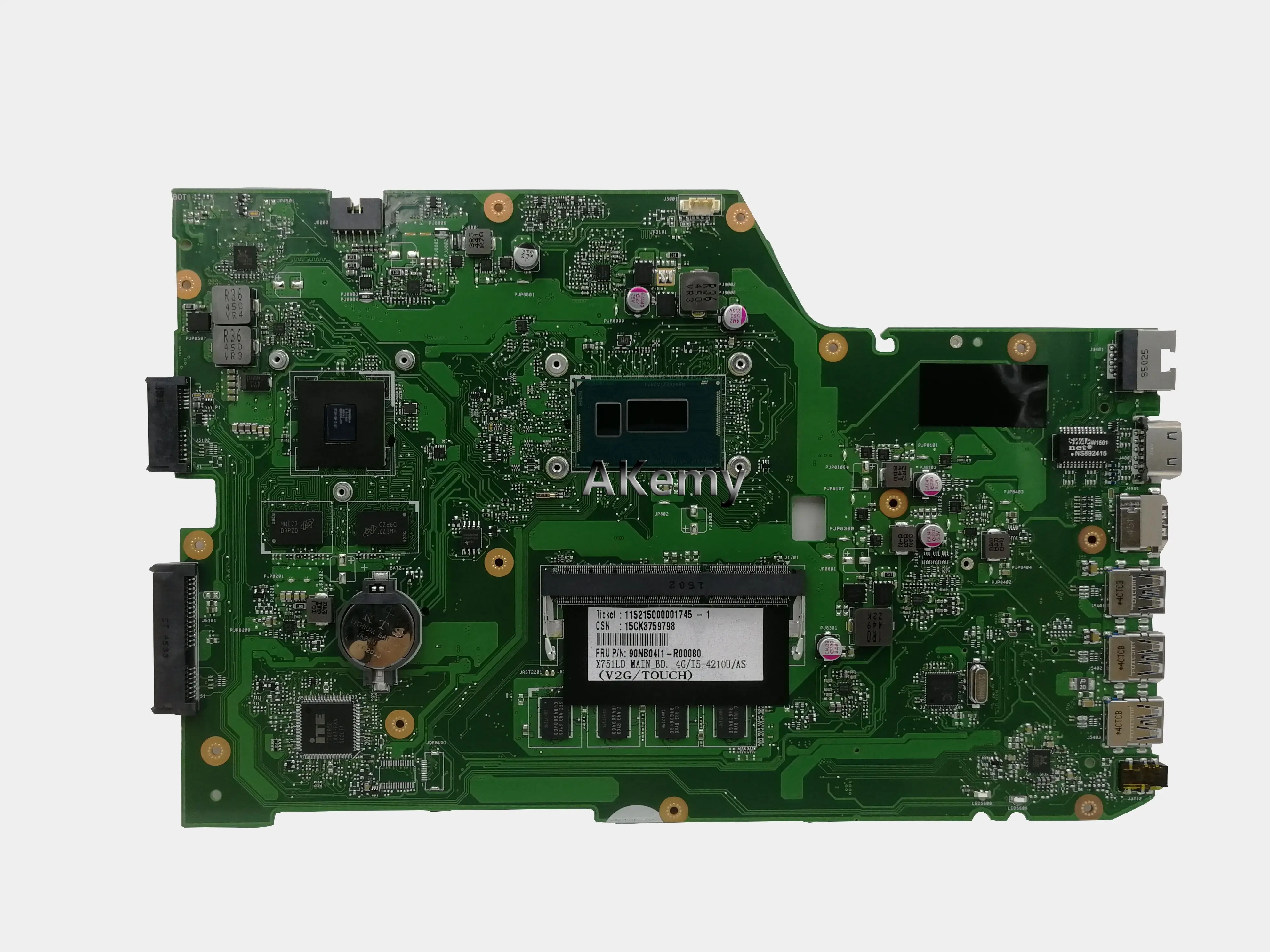 X751LD Motherboard I3-4010 GT820 for ASUS X751L K751L K751LN laptop Motherboard X751LD Mainboard X751LD Motherboard test 100% ok