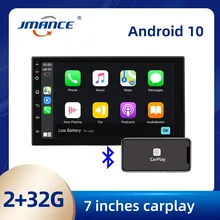 Jmance 7 Polegada dsp rds android 10 multimídia player de vídeo de alta fidelidade navegação gps rádio do carro estéreo wifi bt carplay android automóvel ahd
