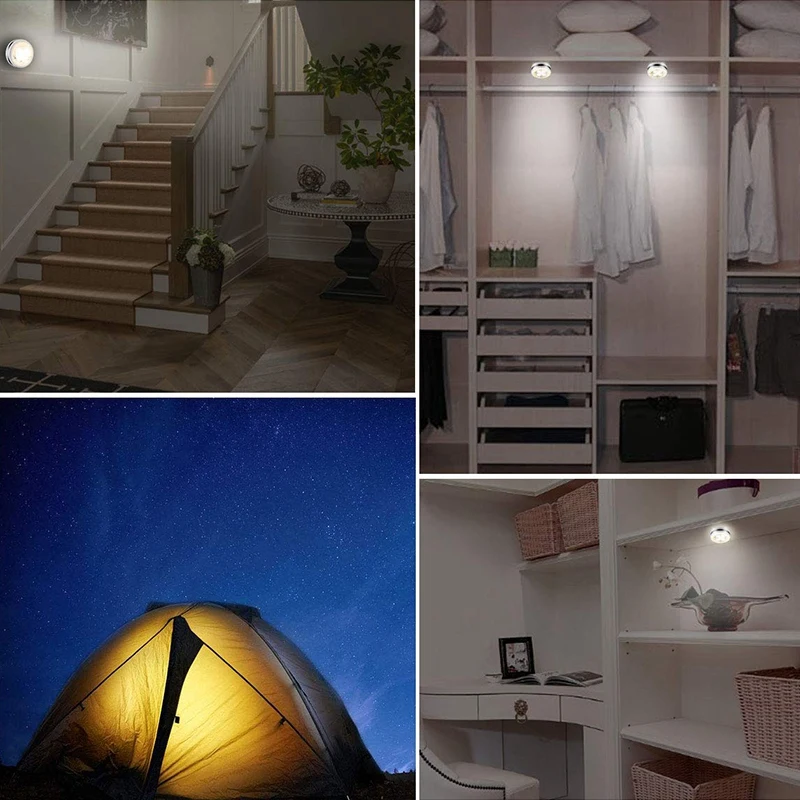 BMBY-Wireless Led Puck Lights With Remote Control 6 Pack,Led Under Cabinet Lighting,Puck Lights Battery Operated,Closet Light,Un