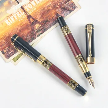 

1pcs High Quality Classical Fountain Pen Wood Grain High-grade Business Pen Metal Signature Fountain Pen Office School Ink Pens