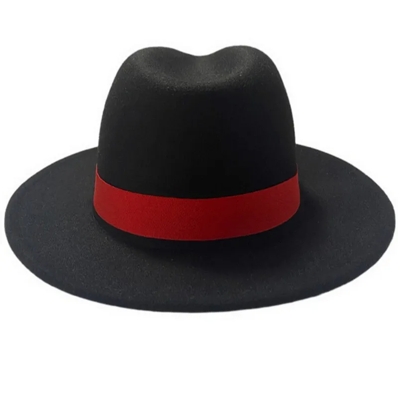 Black hat with red underneath Clearance