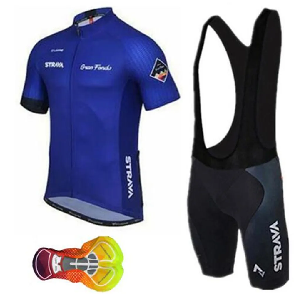 16D Gel Pad Pro Tour Team STRAVA Bi велосипедная одежда, велосипедная команда Джерси 12D гелевые подушечки, набор мужских быстросохнущих велосипедных шортов - Цвет: 16D Gel Pad