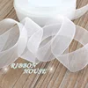 (50 yards/roll) 12/15/20/25/40/50mm Organza ribbons wholesale white gift wrapping decoration Christmas ribbons ► Photo 2/6