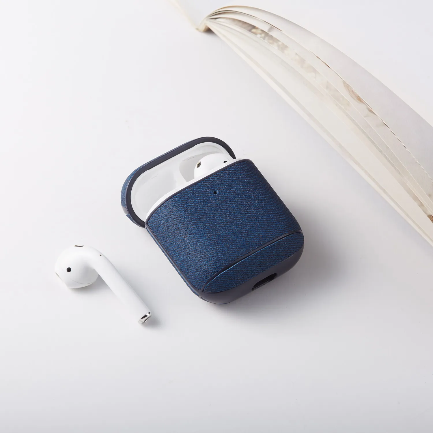 AirPods косой ткани текстуры наушники для AirPods 1 AirPods 2 поколения наушники с зарядным устройством Коробка Чехол