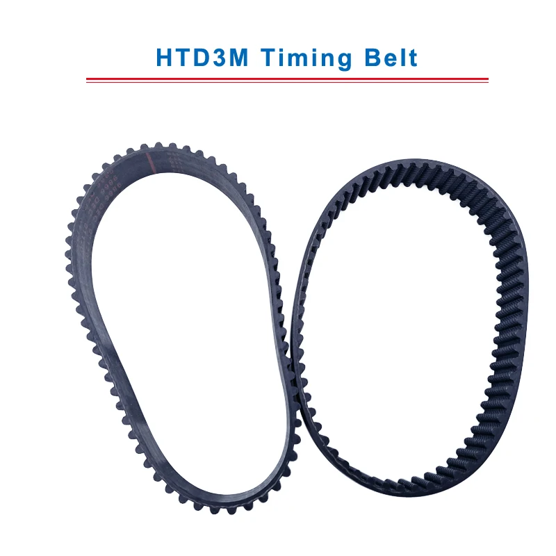 HTD3M Timing Belt closed loop 3M-255/258/261/264/267/270/273/276/279/282 rubber belt teeth pitch 3mm width 10/15mm for 3M pulley |