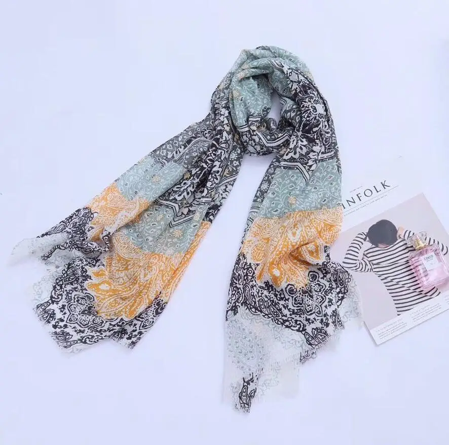 

2019 Newest Women Printed Pattern Cotton Scarf 10pcs/lot