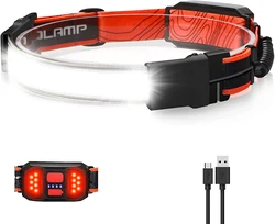 Lampe frontale Portable à LED, Rechargeable par USB, idéale pour le Camping ou la maison, 1200lm 