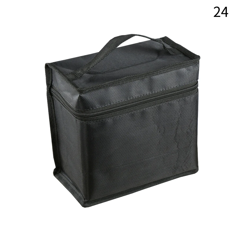 Многоразмерный прочный органайзер для хранения в офисе с ручкой, держатель для ручки, домашняя черная сумка, практичная переносная сумка на молнии, большая емкость - Цвет: 24