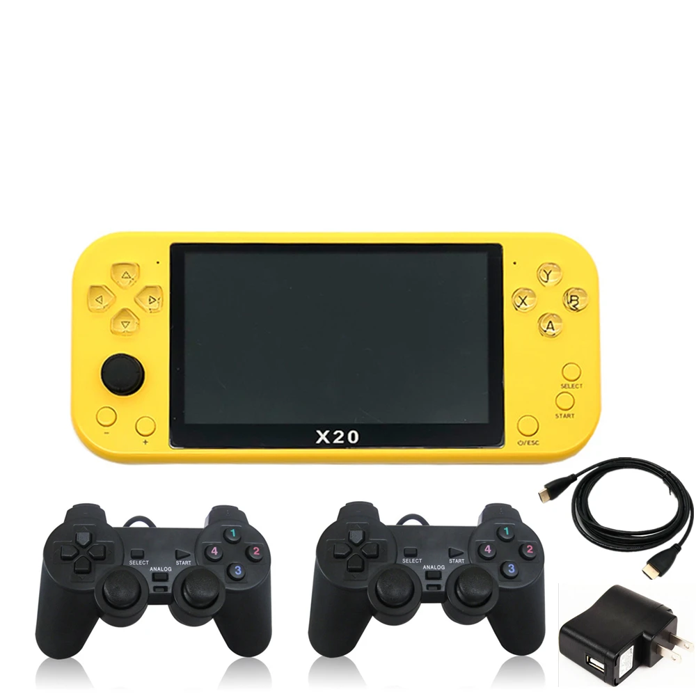 

Best 5 inch game console with two gamepad controller 8GB/40GB 2000 free games hdmi-compatible tv out for ps1/neogeo/md games
