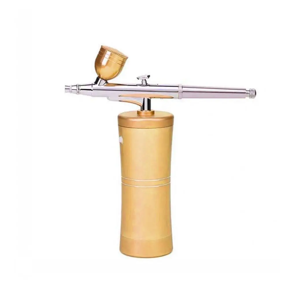 Gold Airbrush 1 шт., аэрограф, компрессор, Аэрограф, набор, распылитель, тату, дизайн ногтей, краскопульт, мини, креативный дизайн, бутылка - Цвет: Gold Airbrush