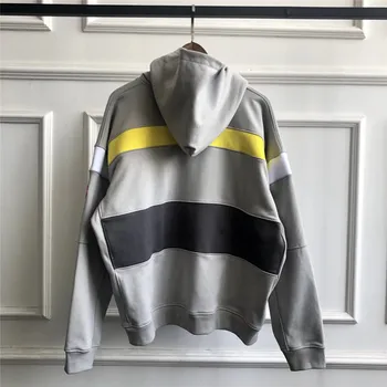 

CAVEMPT Hoodie Color Matching Yellow Black Stripe High Quality CAVEMPT Sweatshirt Women Men Fashion CAVEMPT Pullover