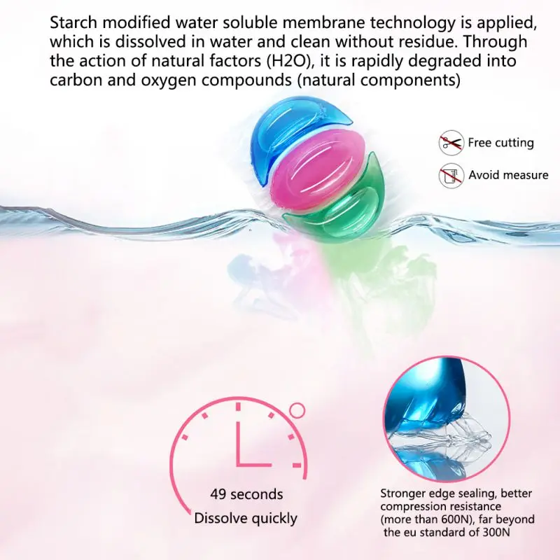 Laundry Detergent Hypoallergenic Concentrated Liquid Detergent Bead 3 In 1 Laundry Beads Scent Booster 1PC