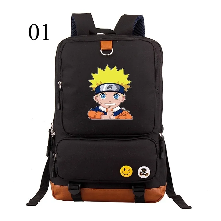Наруто рюкзак Kakashi для учеников, мальчиков и девочек Uchiha Sasuke модный крутой Повседневный высококачественный рюкзак-сумка через плечо, для путешествий - Цвет: 1
