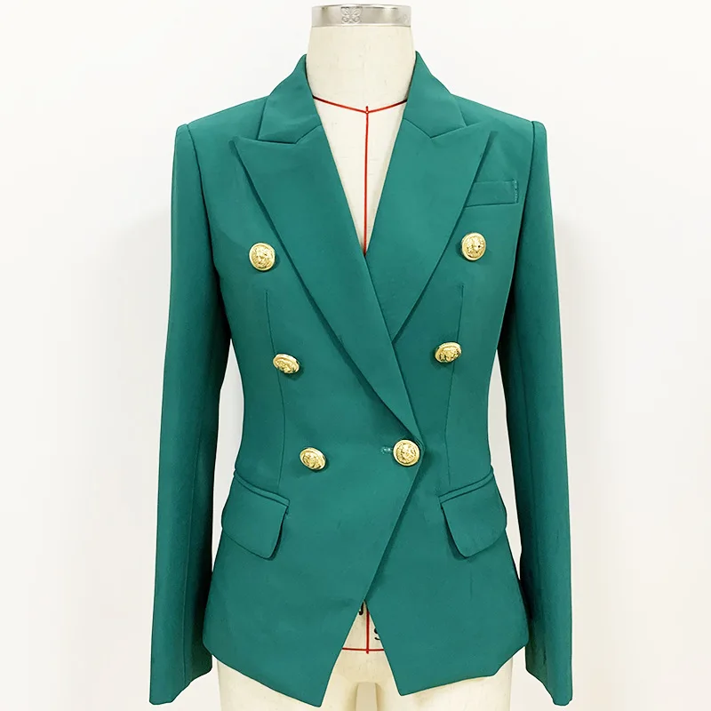 

Ladies high-end green classic blazer 2020 new autumn and winter temperament long-sleeved ladies jacket suit Casual jacket
