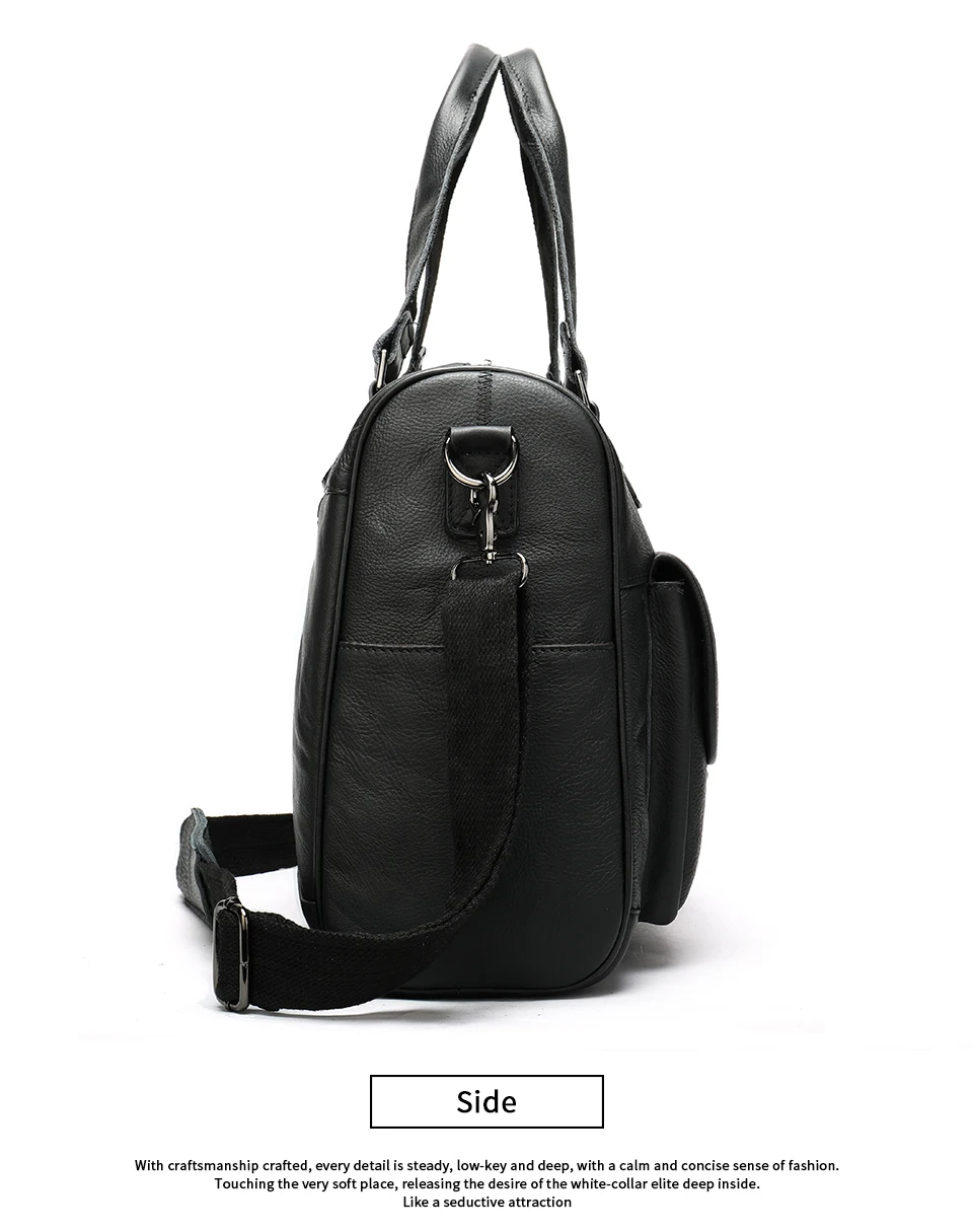 WESTAL briefcase men's genuine leather bag office bags for men porte document leather laptop bag men's business document for men