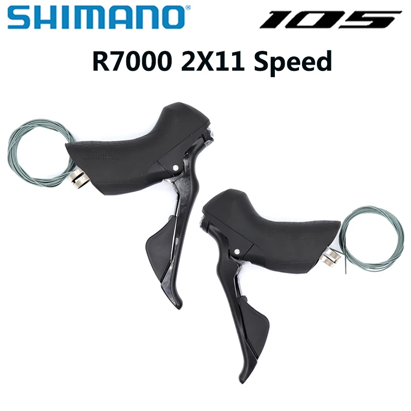 シマノ105 st R7000デュアルコントロールレバー2 × 11速度R7000シフターレバーロードバイク22s stiのためのリムブレーキ