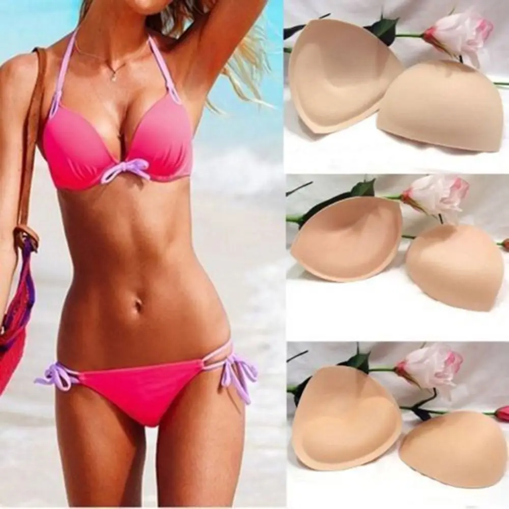 2019 Bra Pad 1 Pair New LadyPush Up Bra Pad Bikini Insert Cleavage Foam Enhancer Swimsuit Removable Bikini Hot Sale