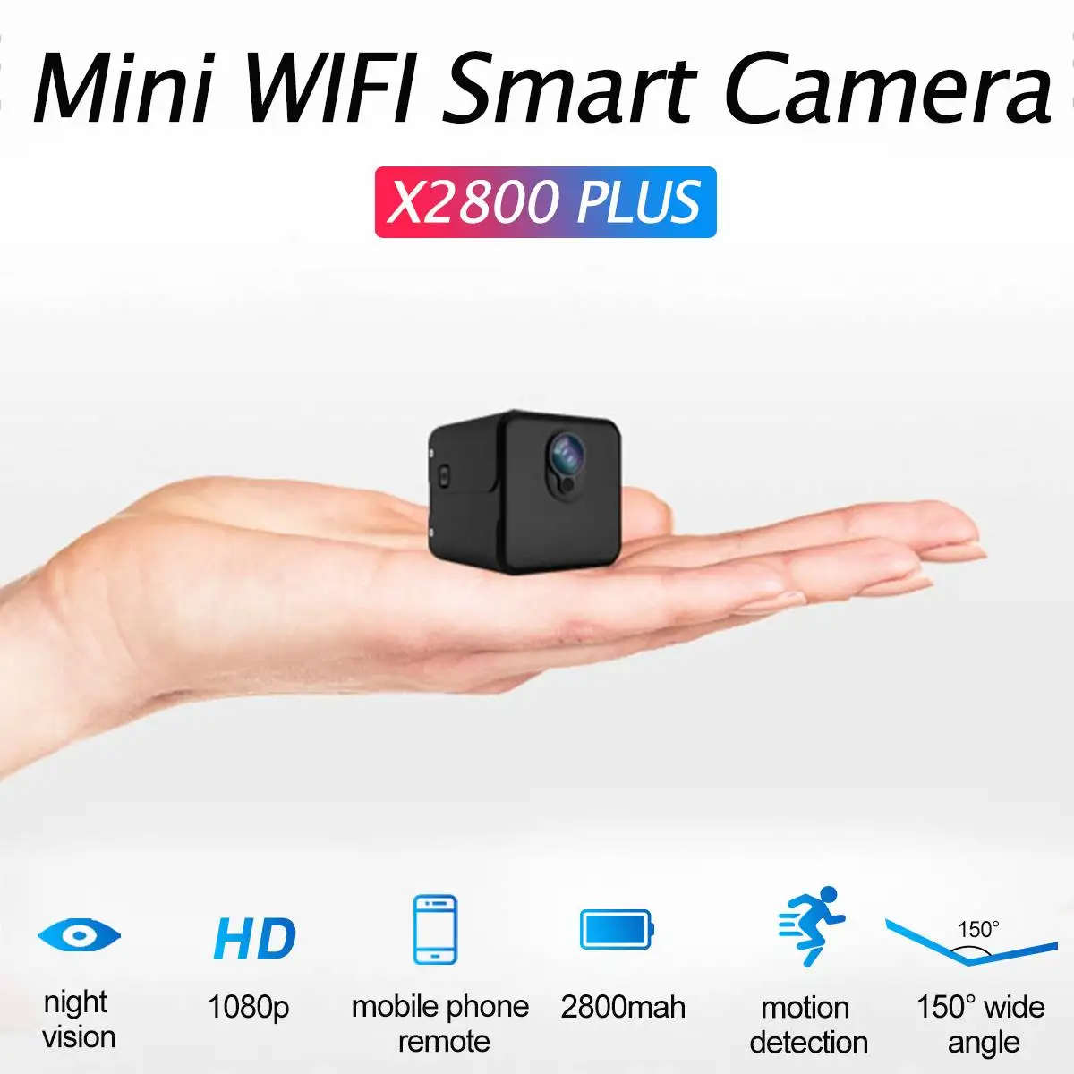 X2800plus 1 комплект wifi мини-камера HD видеокамера ip-камера 1080P датчик ночного видения wifi камера удаленный монитор маленькая камера 360 °