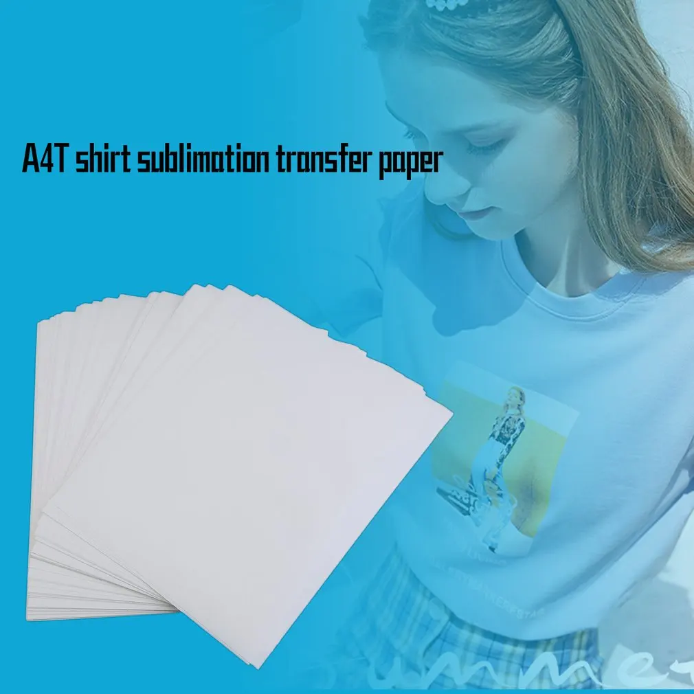 100 шт А4 сублимационная печатная бумага для полиэфирной хлопчатобумажной футболки Железный На переводной бумаге термопереводной принт